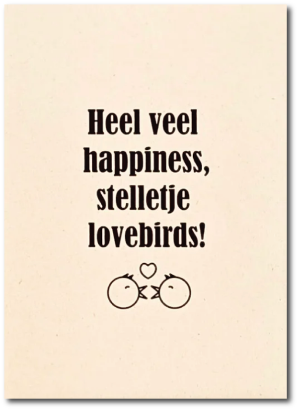 Happiness lovebirds