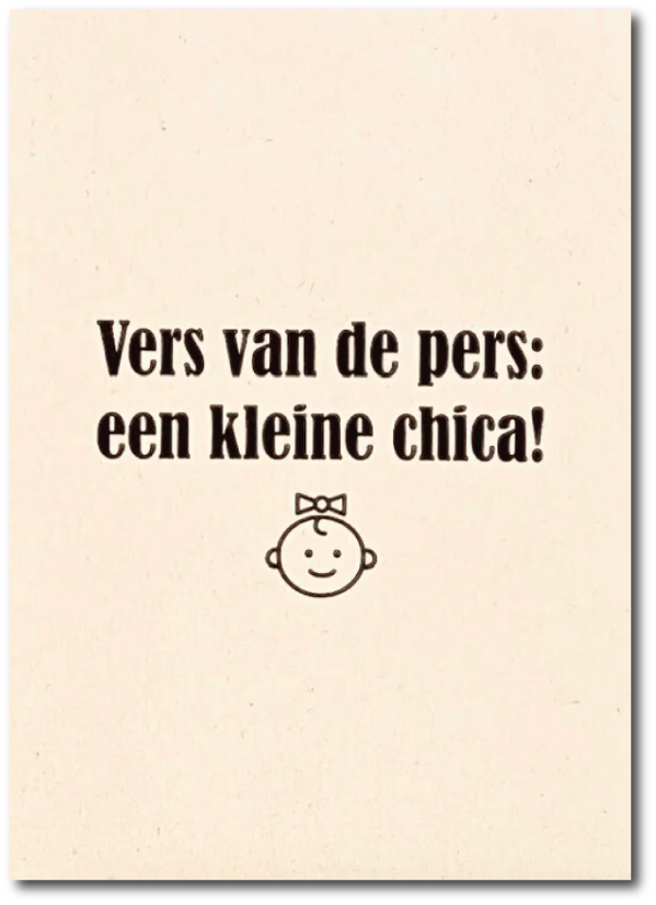 Vers van de pers: chica