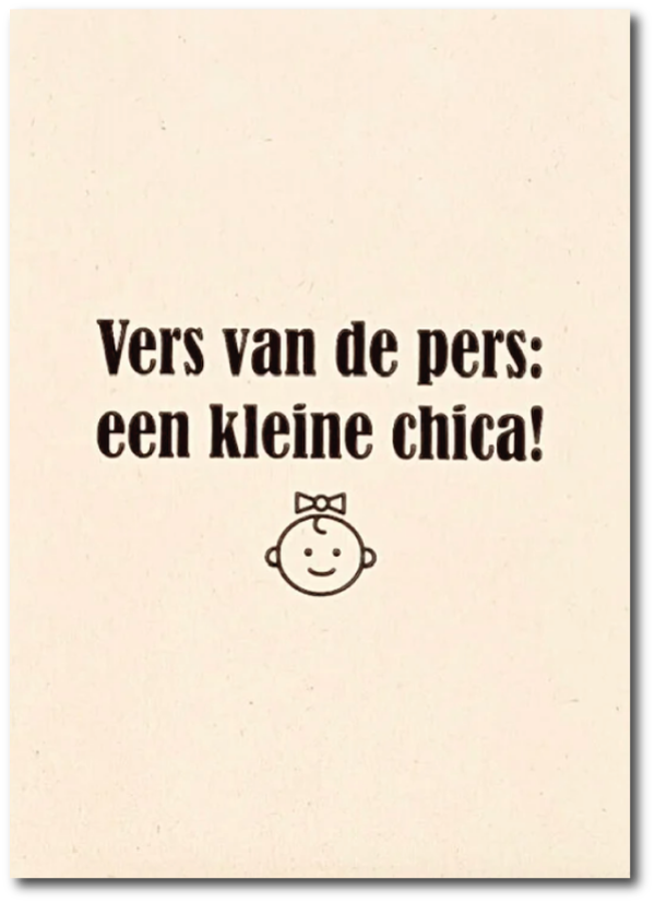 Vers van de pers: chica