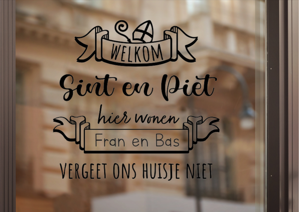 Statische raamsticker - Vergeet ons huisje niet