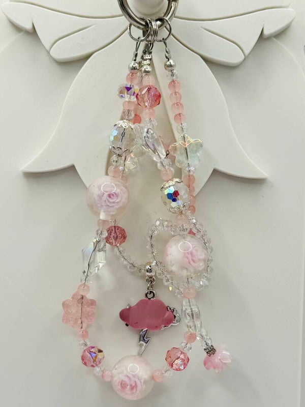 Pink Flowers Cloud Charm