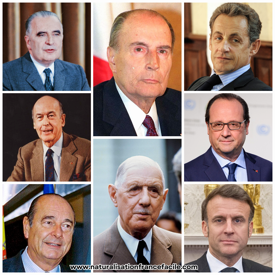 🇫🇷 Les 8 présidents de la Ve République française et leurs ...