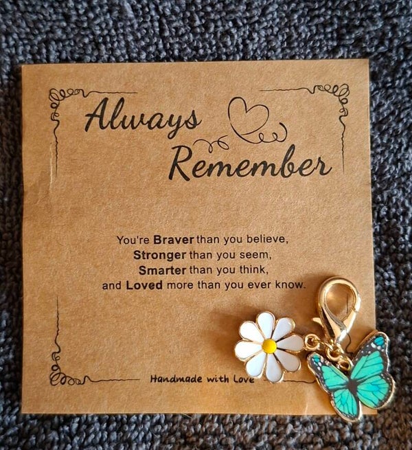 Always remember kaartje met hangertje