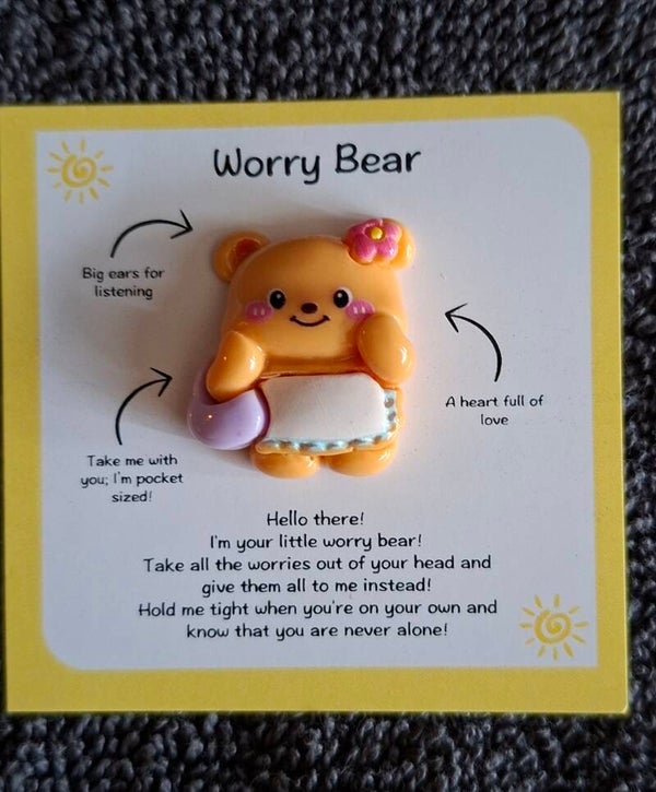 Worry bear wit schortje