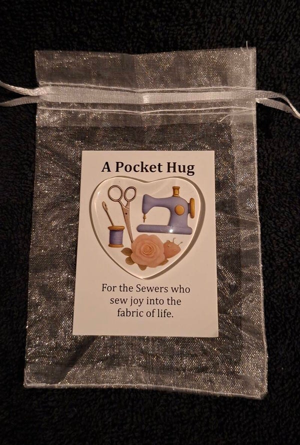 pocket hug voor naaister of coupeuse