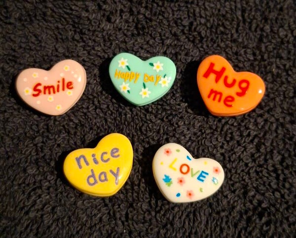 lieve magneetjes hartjes 5 stuks