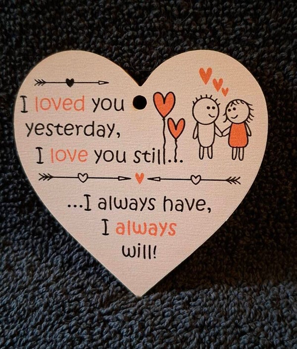 houten hartje  I loved you