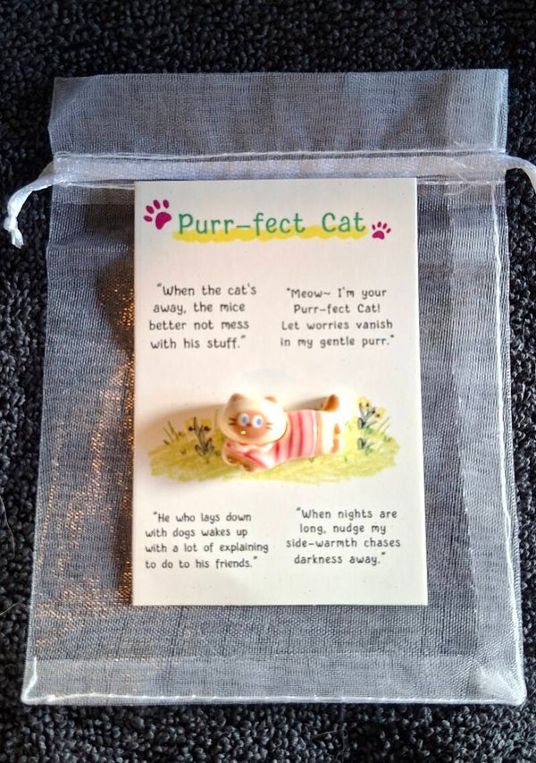 pockethug perr-fect cat , rose truitje met streepjes