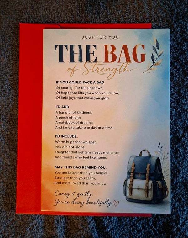 kaart vol liefde, the bag of strenght