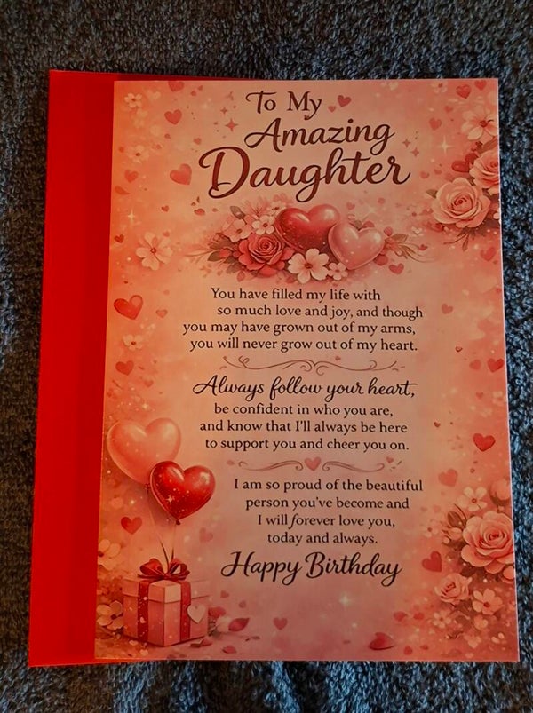 kaart vol liefde, to my amazing daugther