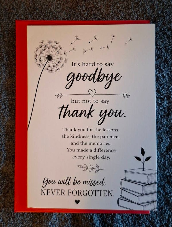 kaart vol liefde, its hard to say goodbye