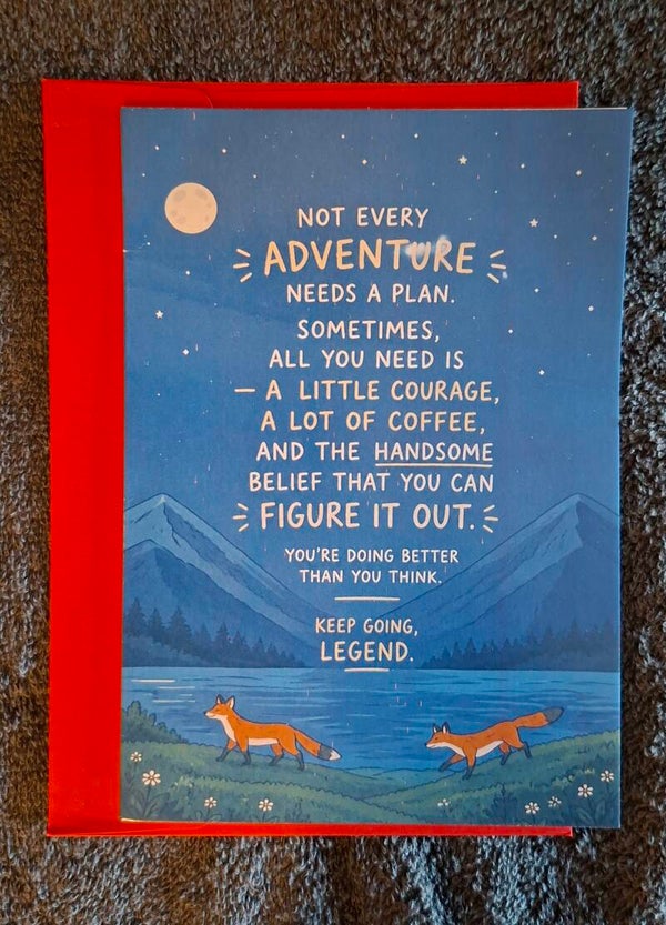 kaartje vol liefde, not every adventure needs a plan....