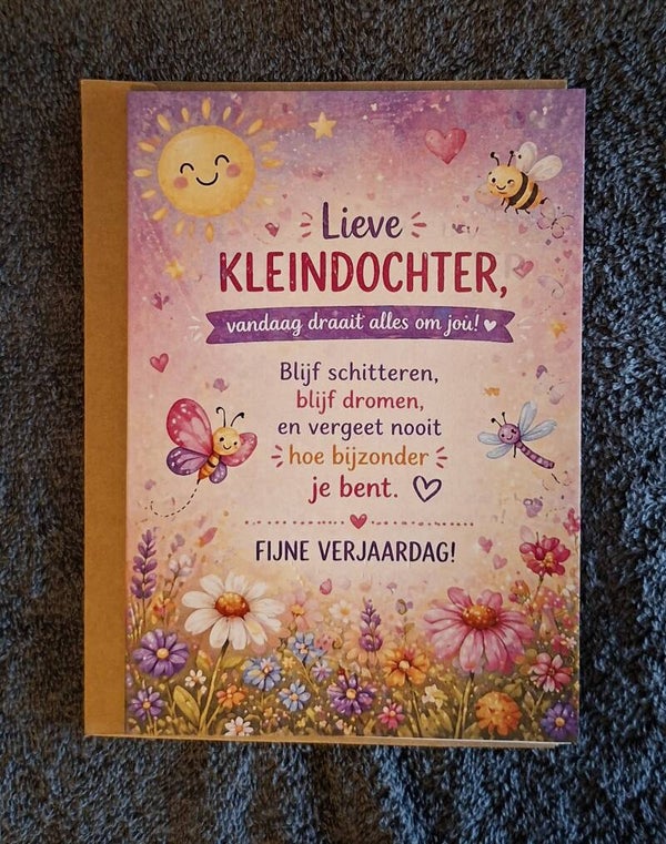 kaart vol liefde, voor mijn kleindochter