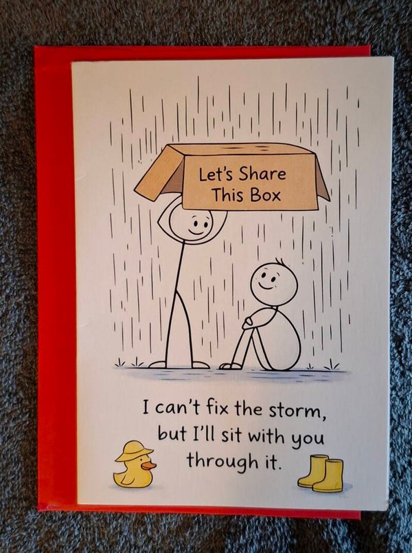 kaartje vol liefde, i can't fix the storm...