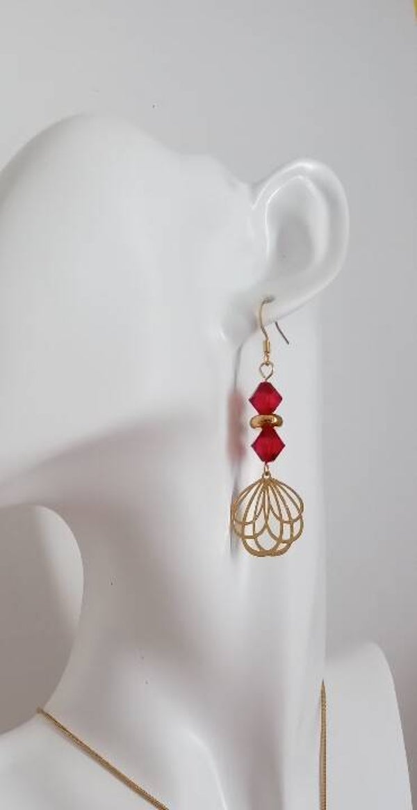 Boucles d'oreilles - Pétale Rouge
