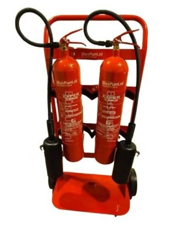 Koolzuursneeuw brandblussers incl. trolley