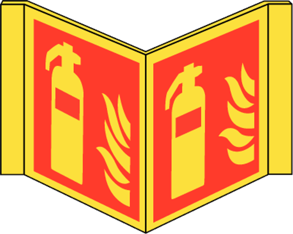 Brandblusser bord 40x20cm panorama (oplichtend)