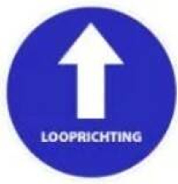 Vloersticker looprichting (Ø20cm)