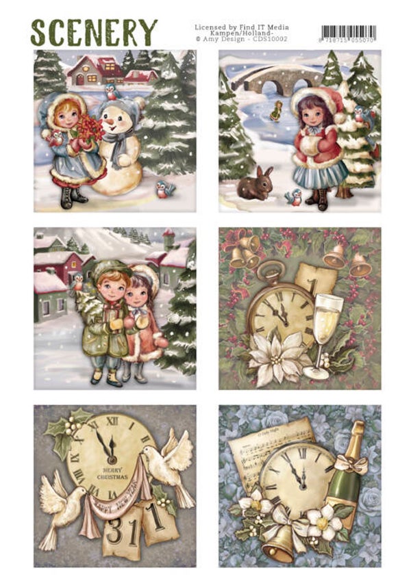 CDS10002 - Die Cut Topper - Scenery - Classic Christmas