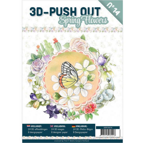 3DPO10014 - 3D uitdrukvellenboek - Spring Flowers #14