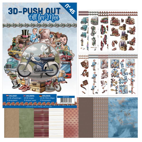 3DPO10045 - 3D Push-Out Book 45 - All For Men
