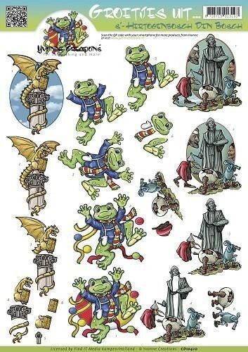 CD10420 - 3D Knipvel - Yvonne Creations - Groetjes uit... Den Bosch
