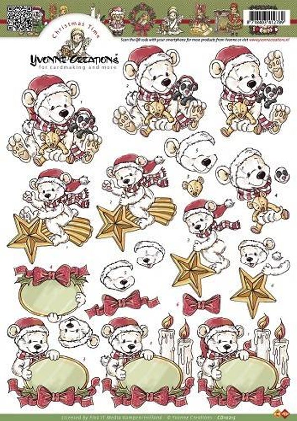 CD10215 - 3D Knipvel - Yvonne Creations - Beertjes