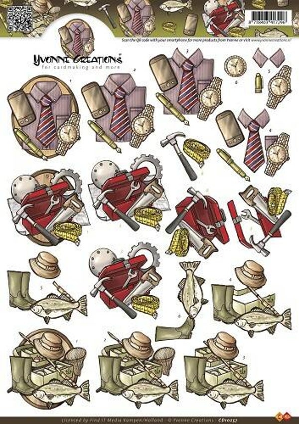 CD10257 - 3D Knipvel - Yvonne Creations - Mannen