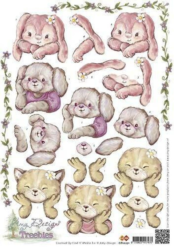 CD10271 - 3D Knipvel - Amy Design - Treebies Lazy