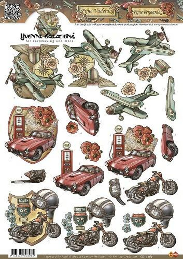 CD10287 - 3D Knipvel - Yvonne Creations - Vaderdag