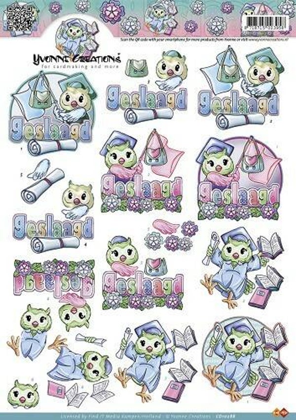 CD10288 - 3D Knipvel - Yvonne Creations - Geslaagd