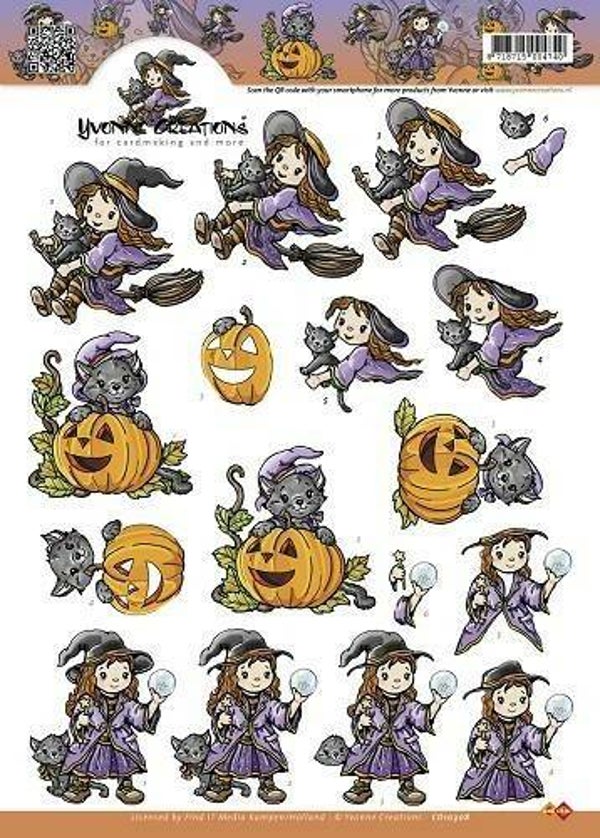 CD10308 - 3D Knipvel - Yvonne Creations - Heksjes