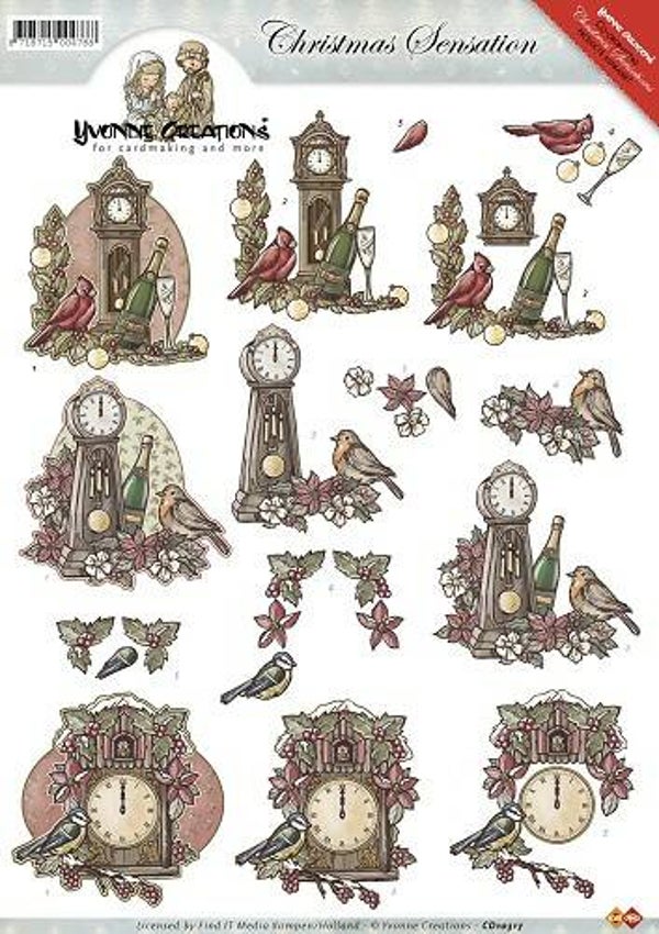 CD10317 - 3D Knipvel - Yvonne Creations - Christmas Sensation - Kerstklokken