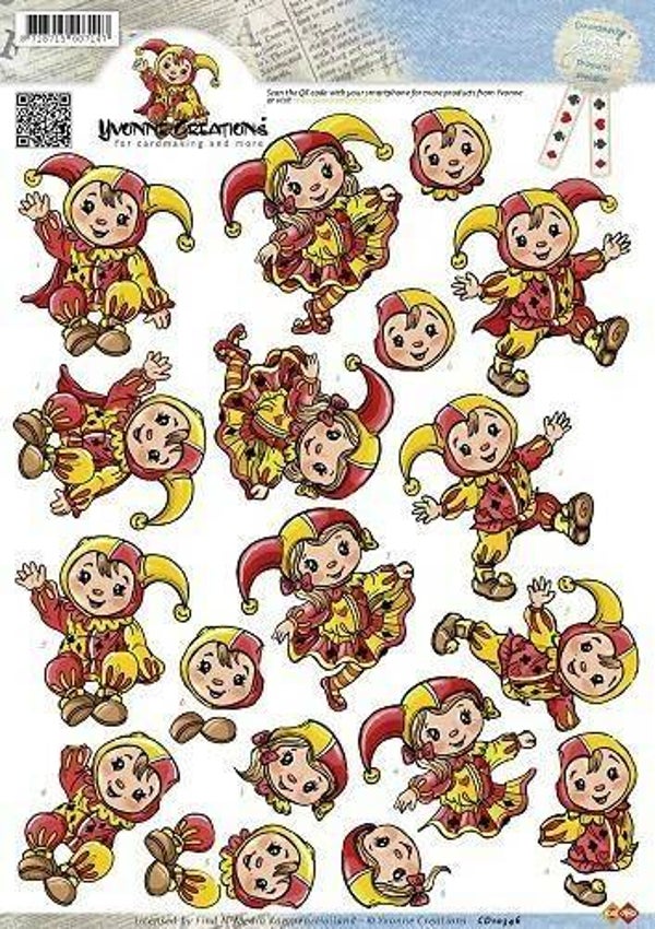 CD10346 - 3D Knipvel - Yvonne Creations - Jokertjes