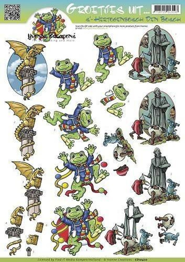 CD10420 - 3D Knipvel - Yvonne Creations - Groetjes uit... Den Bosch