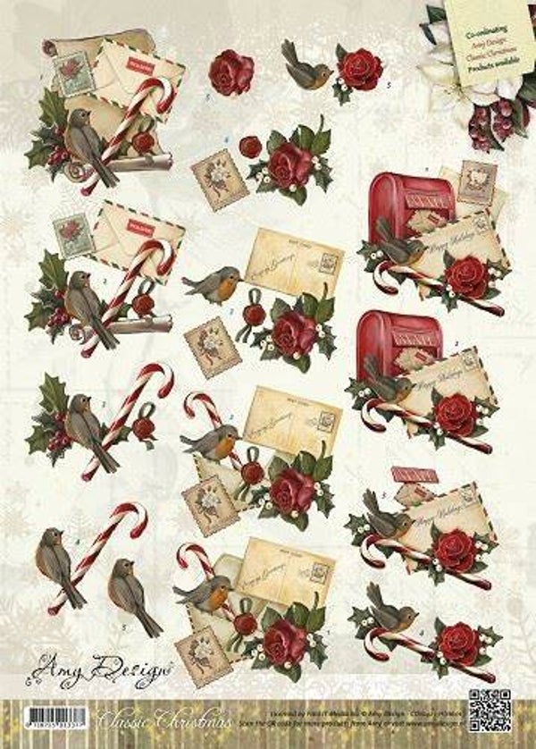 CD10425-HJ11601 - 3D Knipvel - Amy Design - Classic Christmas - Christmas letters