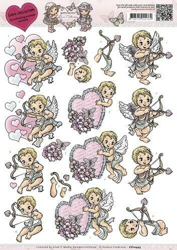 CD10443 - 3D Knipvel - Yvonne Creations - Love Collection - Cupido