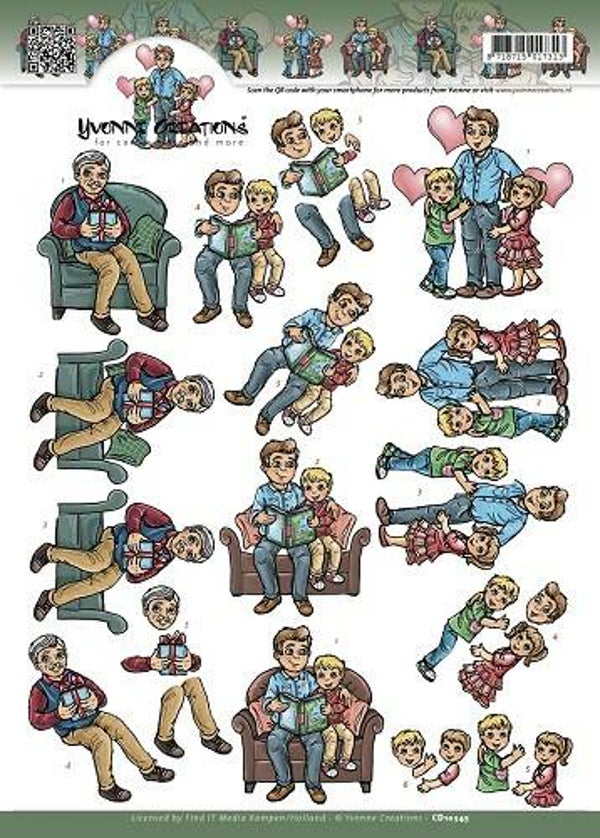 CD10545 - 3D Knipvel - Yvonne Creations - Vaderdag