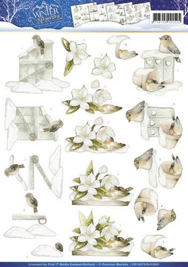 CD10575 - 3D Knipvel - Precious Marieke - Winter Wonderland - Snow animals