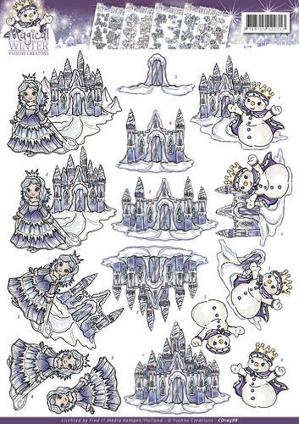 CD10588 - 3D Knipvel - Yvonne Creations - Magical winter - Ice Castles