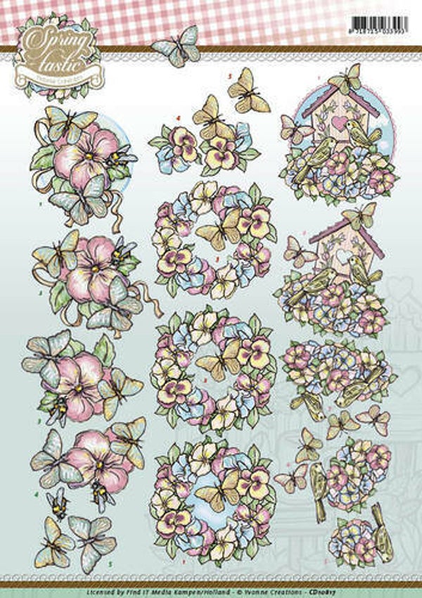 CD10817 - 3D Knipvel - Yvonne Creations - Spring-tastic - Butterflies
