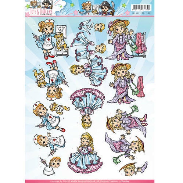 CD10827 - 3D Knipvel - Yvonne Creations - Tots and Toddlers - Meisjes verkleden