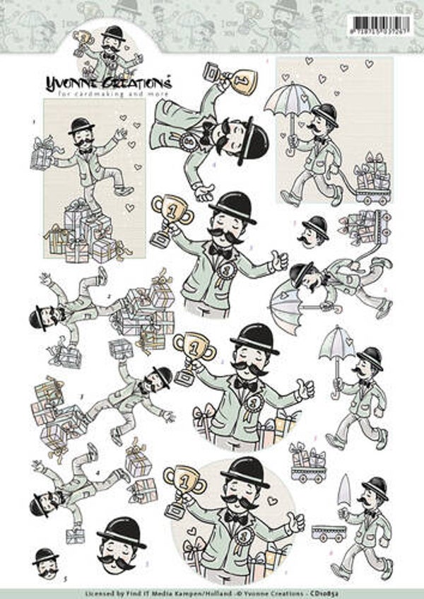 CD10852 - 3D Knipvel - Yvonne Creations - Voor vader