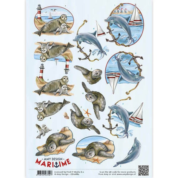 CD10880 - 3D Knipvel - Amy Design - Maritiem - Zeedieren