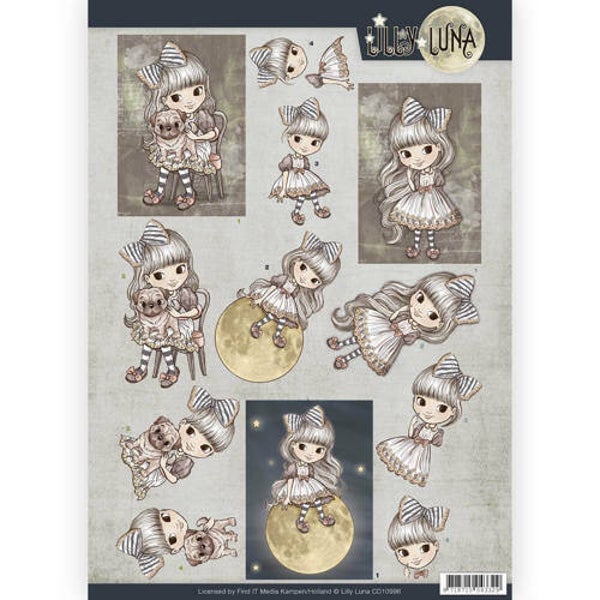 CD10996 - 3D Knipvel - Yvonne Creations - Lilly Luna - A friend to hold