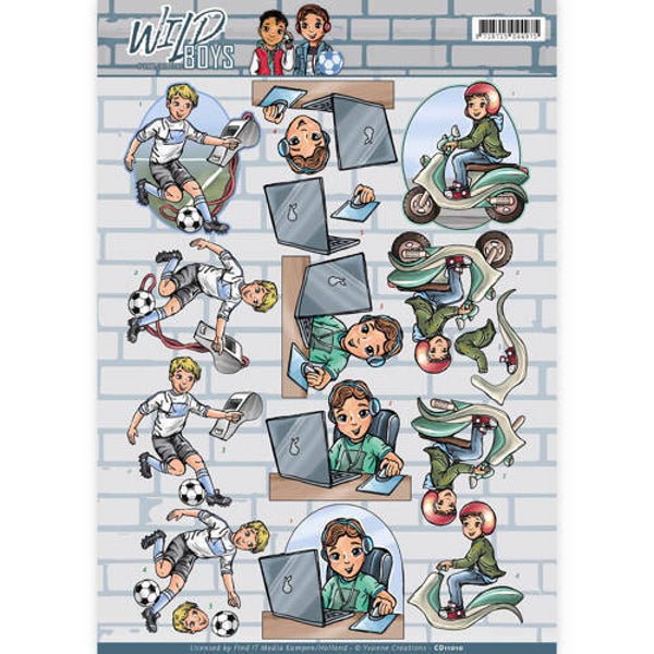 CD11010 - 3D Knipvel - Yvonne Creations - Wild Boys - My Passion