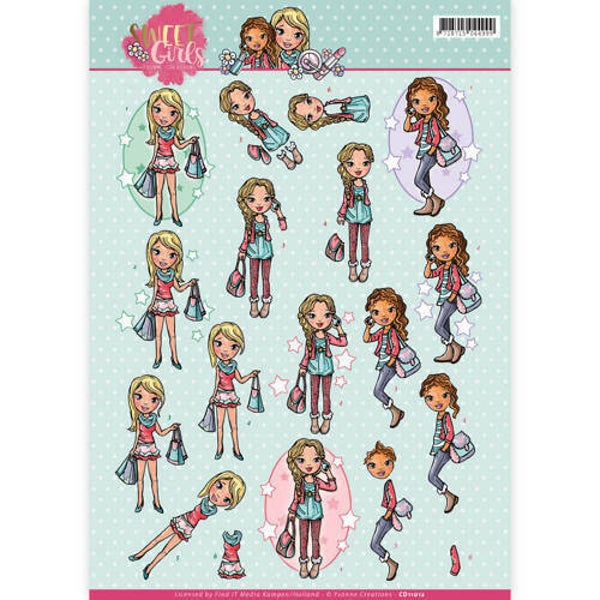 CD11012 - 3D Knipvel - Yvonne Creations - Sweet girls - My World