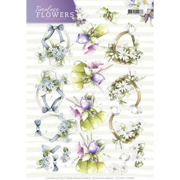 CD11081-HJ15801 - 3D Knipvel - Precious Marieke - Timeless Flowers - Bouquets