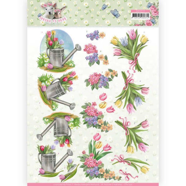 CD11277 - 3D Knipvel - Amy Design - Spring is Here - Tulips
