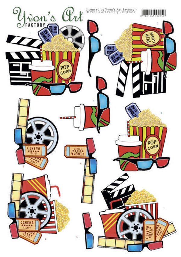 CD11617 - 3D Cutting Sheet - Yvon's Art - Cinema